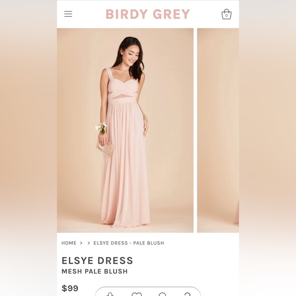 birdy grey elsye dress Mauve Bridesmaid Dress Mesh Size XS